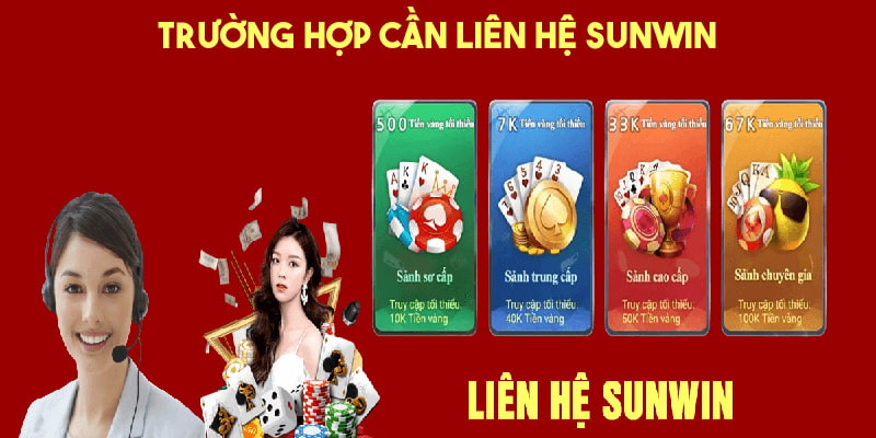 Các trường hợp hội viên có thể liên hệ Sunwin 